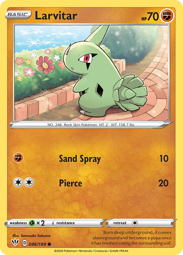 Darkness Ablaze Larvitar #86/189